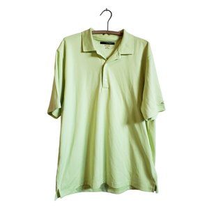 3/$20 Greg Norman play dry golf athletic shirt lemon lime yellow green men's L